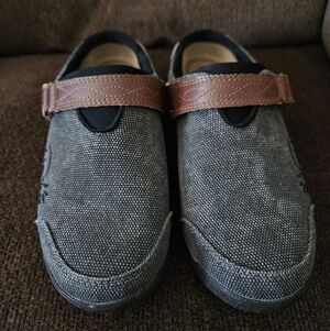 Therafit Black Denim Austin Clog Plantar Fasciitis | Womens 7